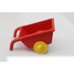 LEGO - Duplo Wheelbarrow with Yellow Wheels - Red